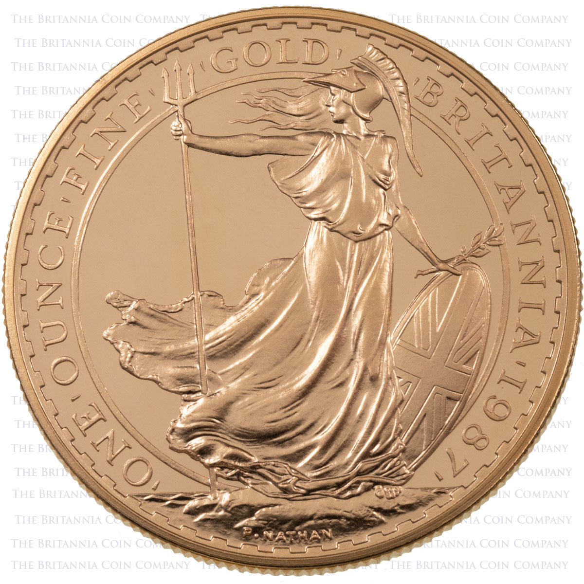 1987 Gold Proof Four Coin Britannia Set 1oz Britannia Reverse