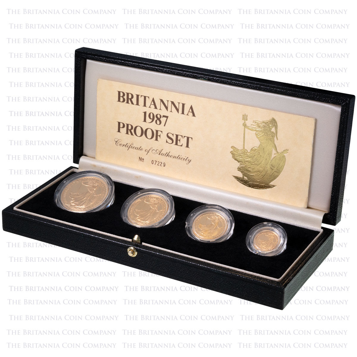 1987 Gold Proof Four Coin Britannia Set Boxed