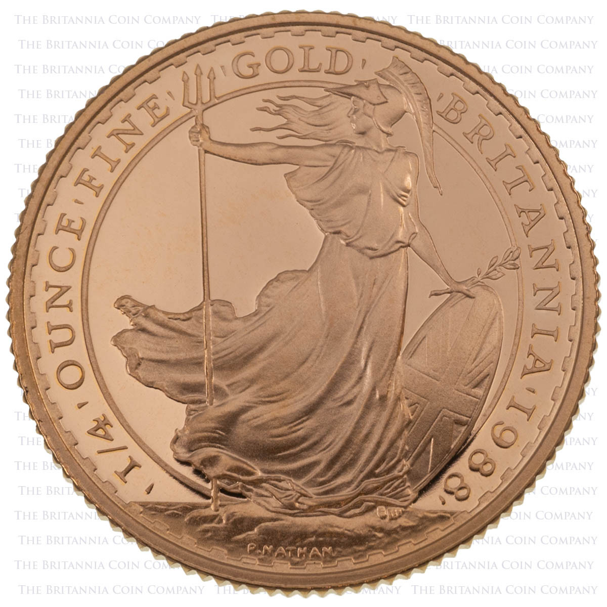 1988 Britannia Two Coin Gold Proof Set Reverse