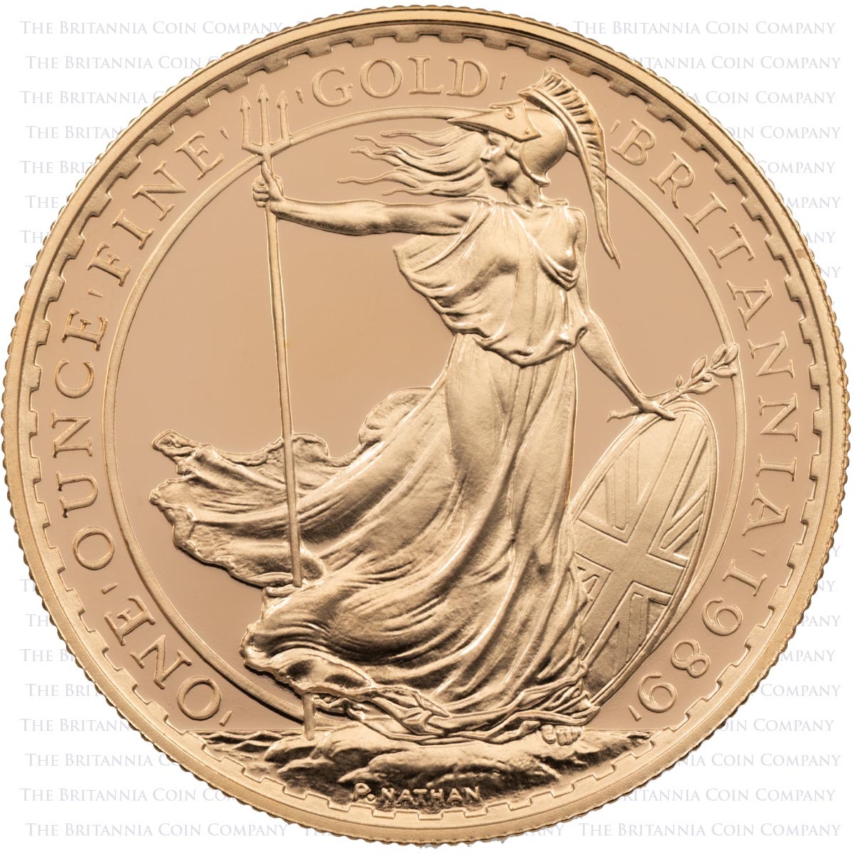 1989 Britannia One Ounce Gold Proof Coin Reverse