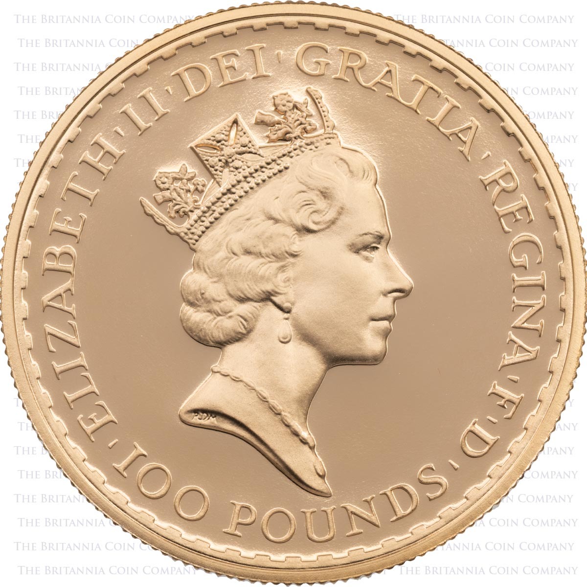 1989 Britannia One Ounce Gold Proof Coin Obverse