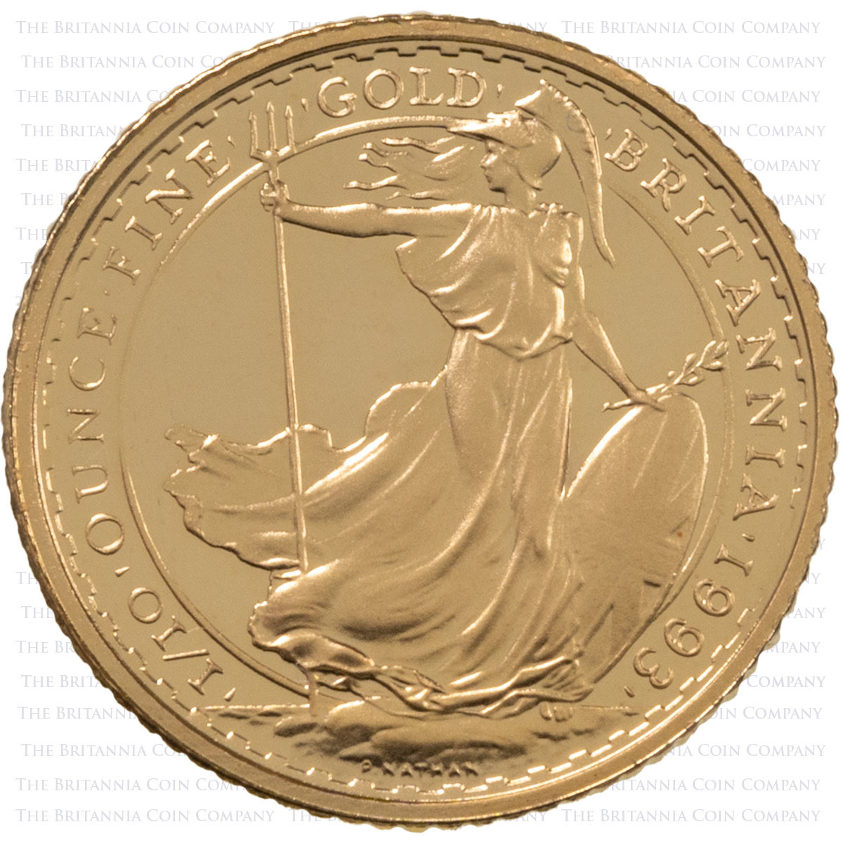 1993 Gold Proof Four Coin Britannia Set 1/10oz Reverse