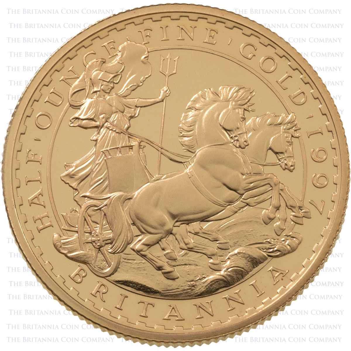 1997 Gold Proof Four Coin Britannia Set 1/2oz Reverse