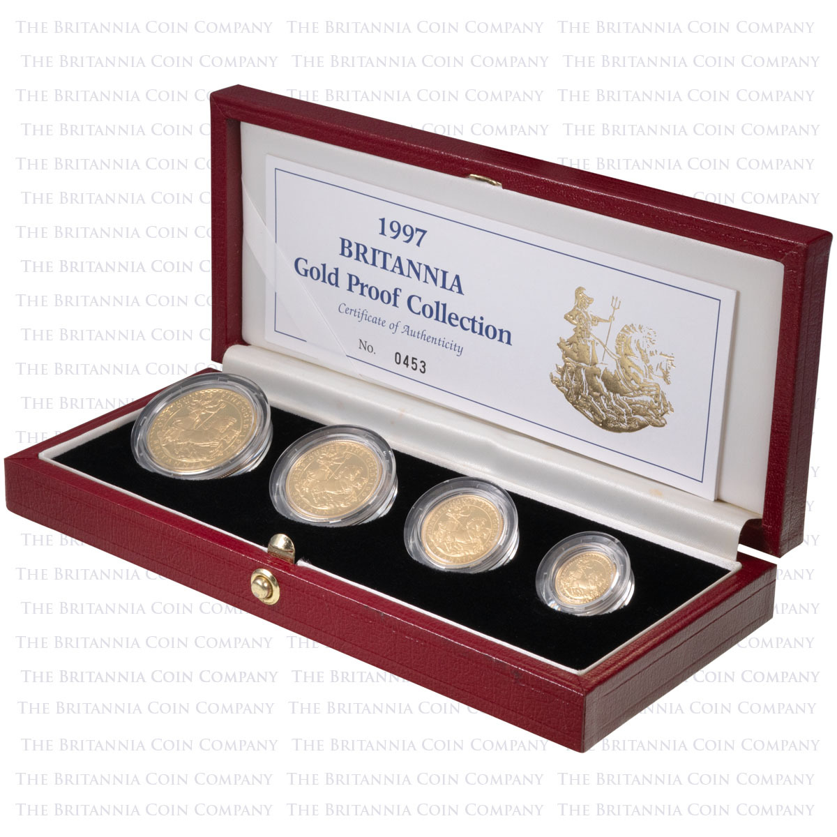 1997 Gold Proof Four Coin Britannia Set Boxed