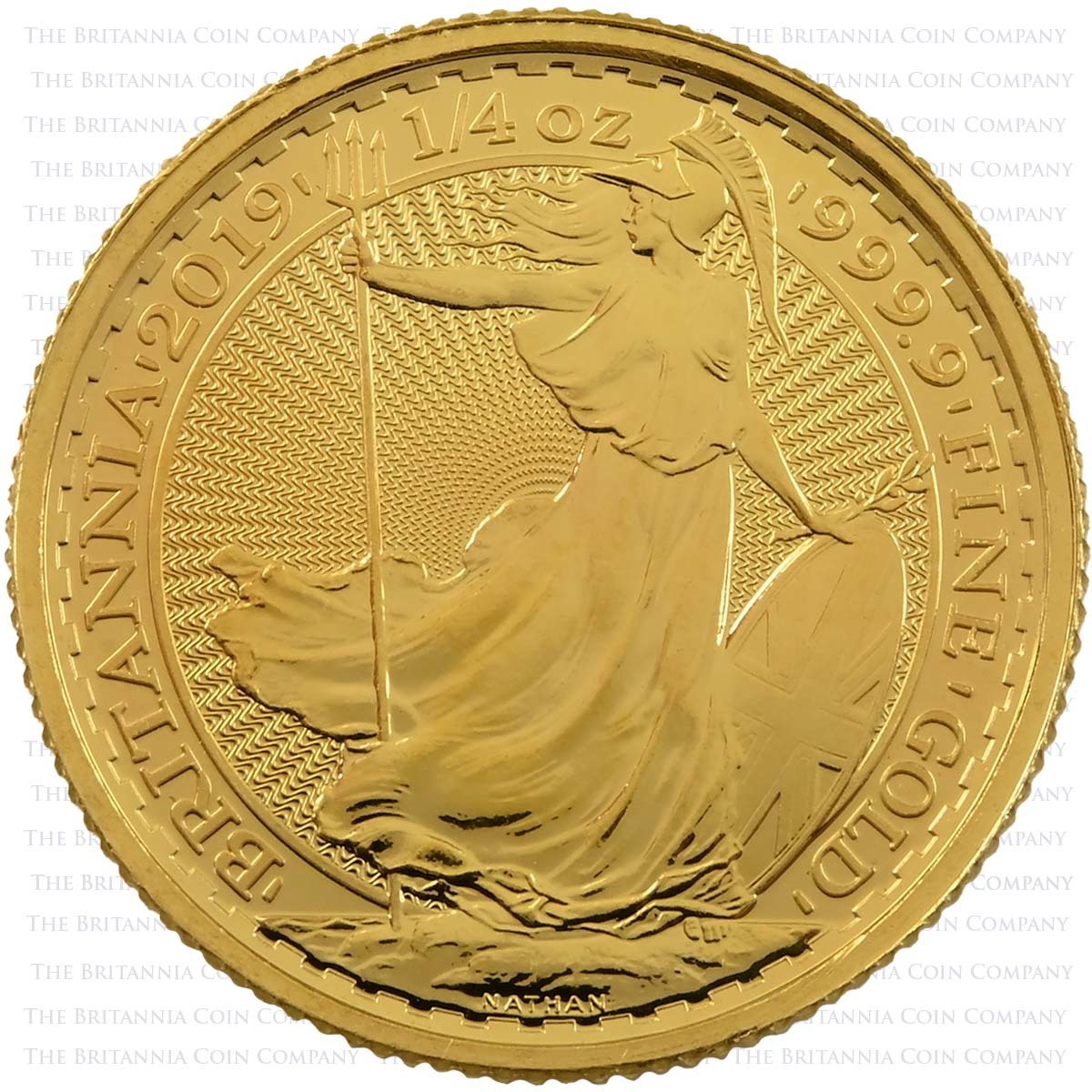Quarter Ounce 24 Carat Gold Mixed-Date Britannia Bullion Coins (Best Value) Reverse