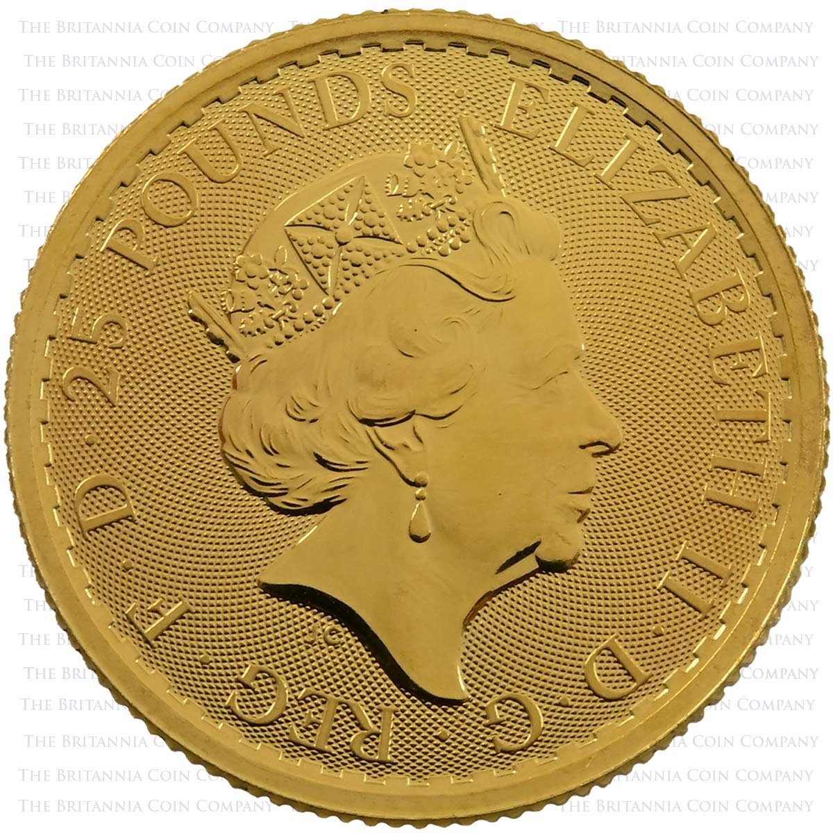 Quarter Ounce 24 Carat Gold Mixed-Date Britannia Bullion Coins (Best Value) Obverse