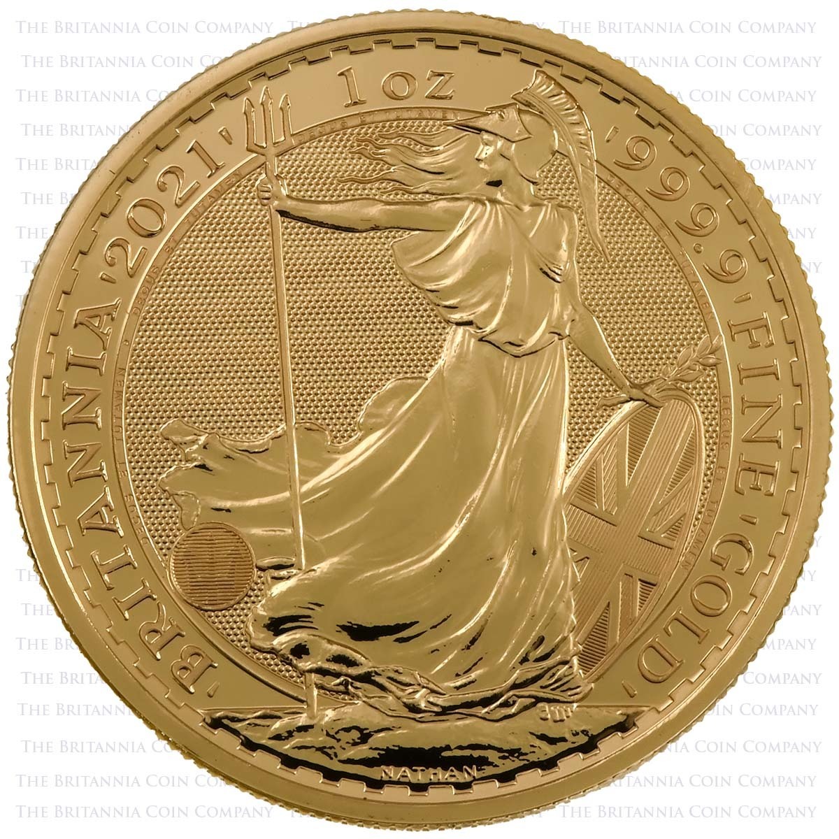 2021 Britannia One Ounce Gold Bullion Coin Reverse