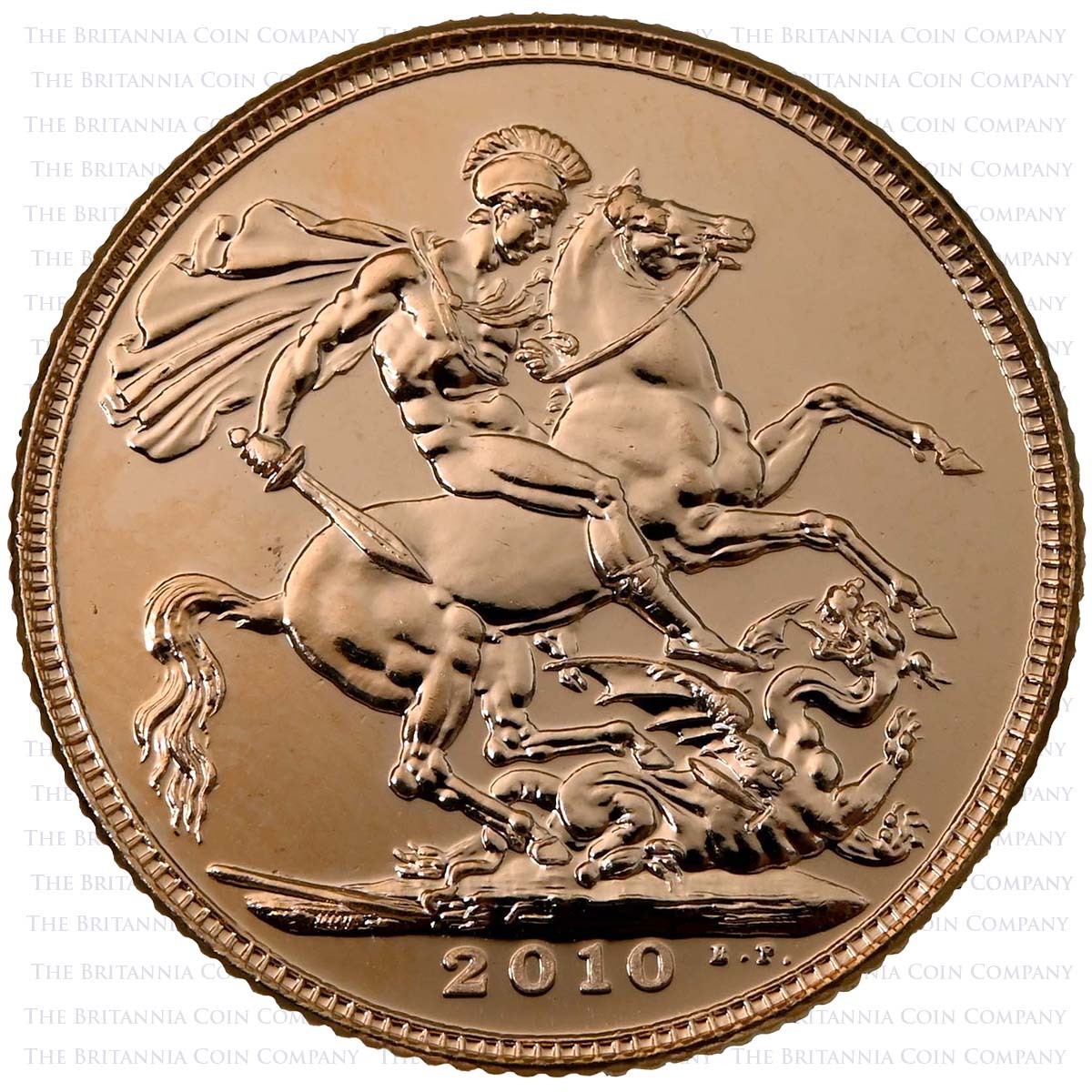 2010 Gold Full Sovereign Elizabeth II Bullion Coin Reverse
