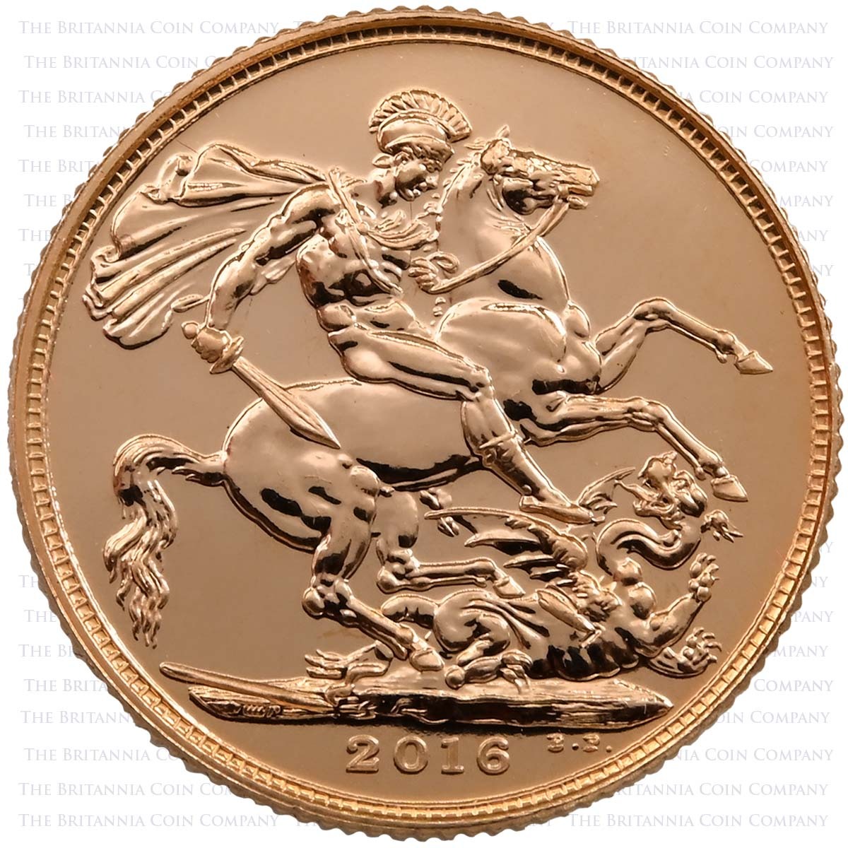 2016 Gold Full Sovereign Elizabeth II Bullion Coin Reverse
