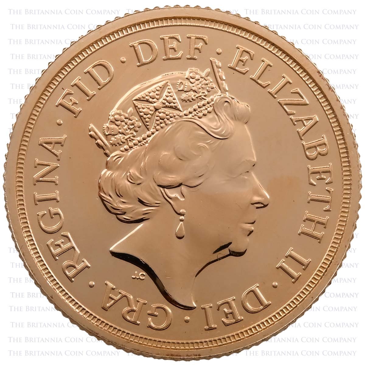 2016 Gold Full Sovereign Elizabeth II Bullion Coin Obverse