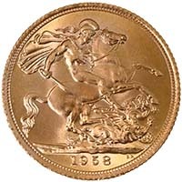 1958 Full Gold Bullion Sovereign Thumbnail