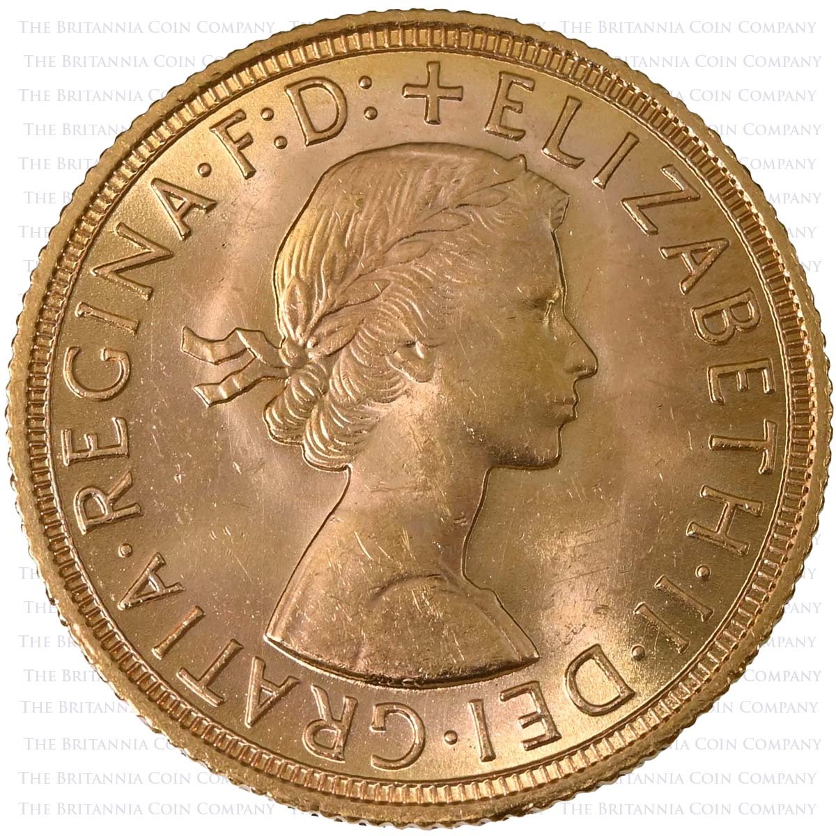 1959 Full Gold Bullion Sovereign Obverse