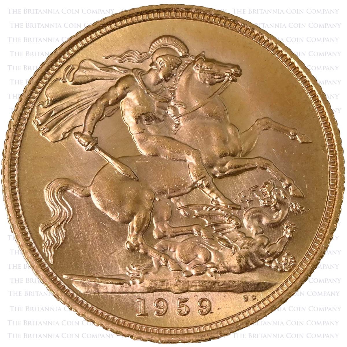 1959 Full Gold Bullion Sovereign Reverse