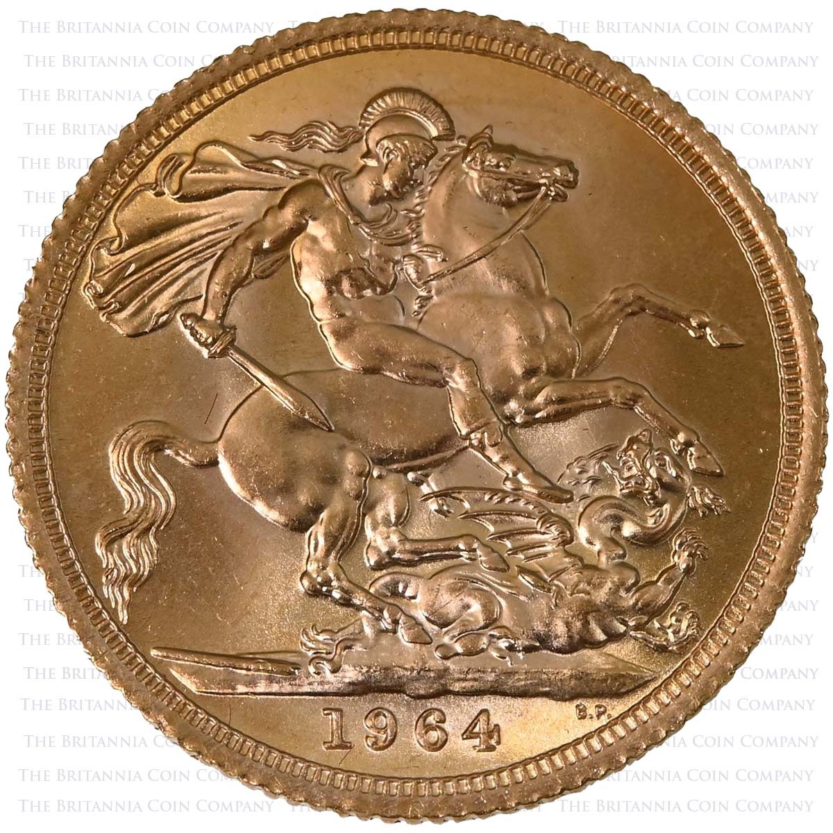 1964 Full Gold Bullion Sovereign Reverse