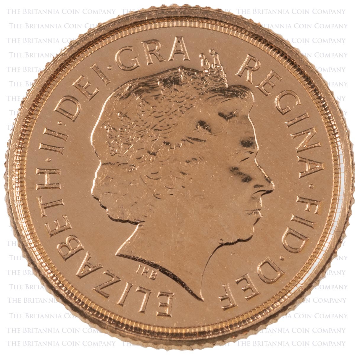 2010 Queen Elizabeth II Gold Bullion Quarter Sovereign Obverse
