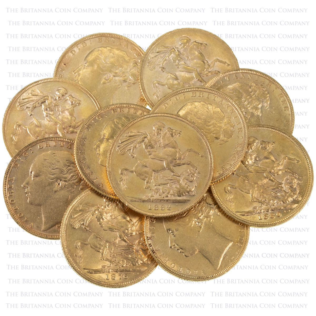 Victoria 'Young Head' (St. George) Full Gold Sovereigns