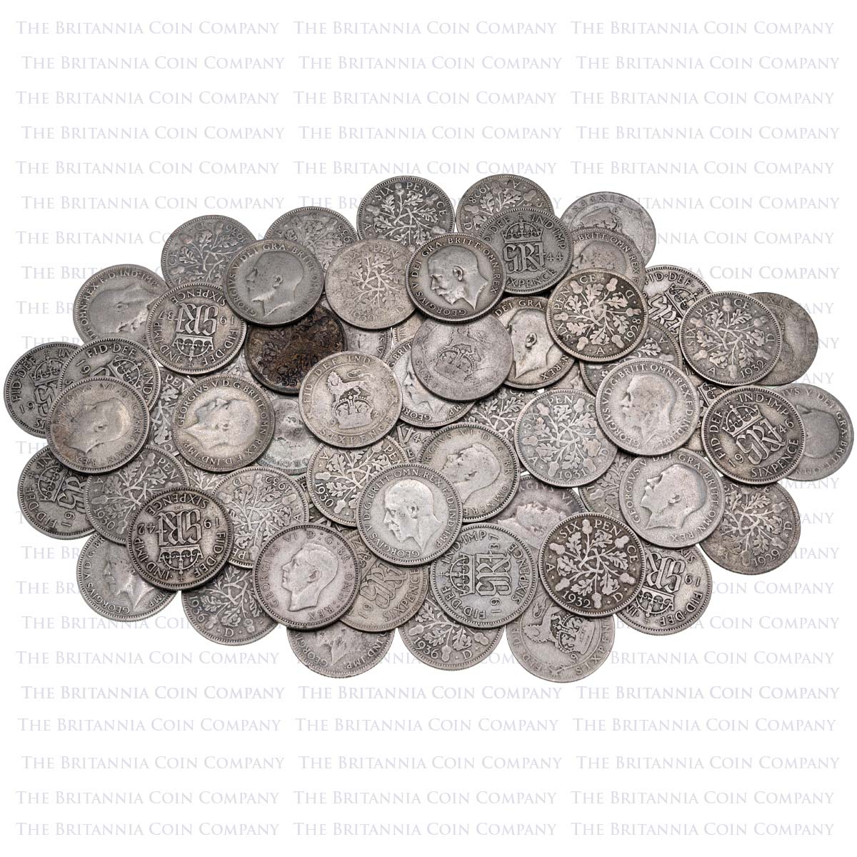 Bulk 1kg Mixed Date Unsorted 1920-1947 50% Silver Bullion Sixpence Coins Kiloware (Best Value)