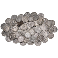 Bulk 1kg Mixed Date Unsorted 1920-1947 50% Silver Bullion Sixpence Coins Kiloware (Best Value) Thumbnail