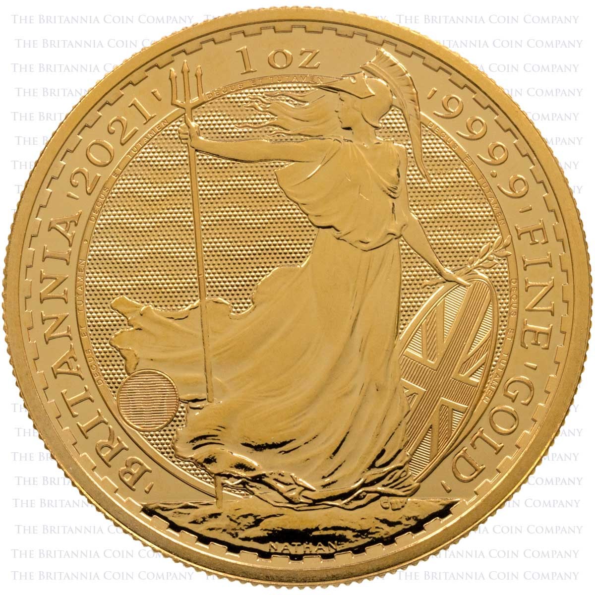 One Ounce 24 Carat Gold Mixed-Date Britannia Bullion Coins (Best Value) Reverse