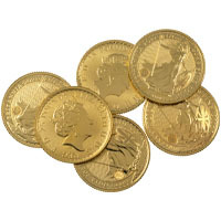 Quarter Ounce 24 Carat Gold Mixed-Date Britannia Bullion Coins (Best Value) Thumbnail