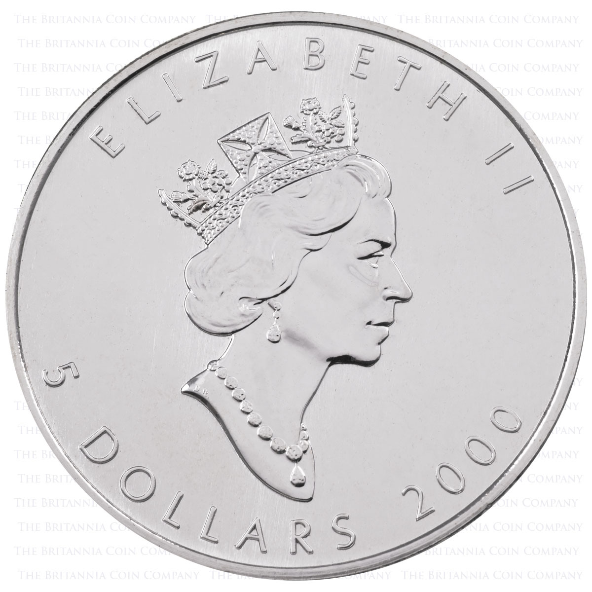 CA00MS1 2000 Maple Leaf One Ounce Silver Canadian Bullion Coin obverse