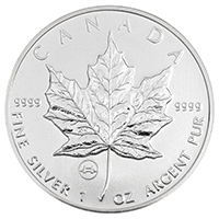 CA09MS1 2009 Maple Leaf One Ounce Silver Canadian Bullion Coin thumbnail image
