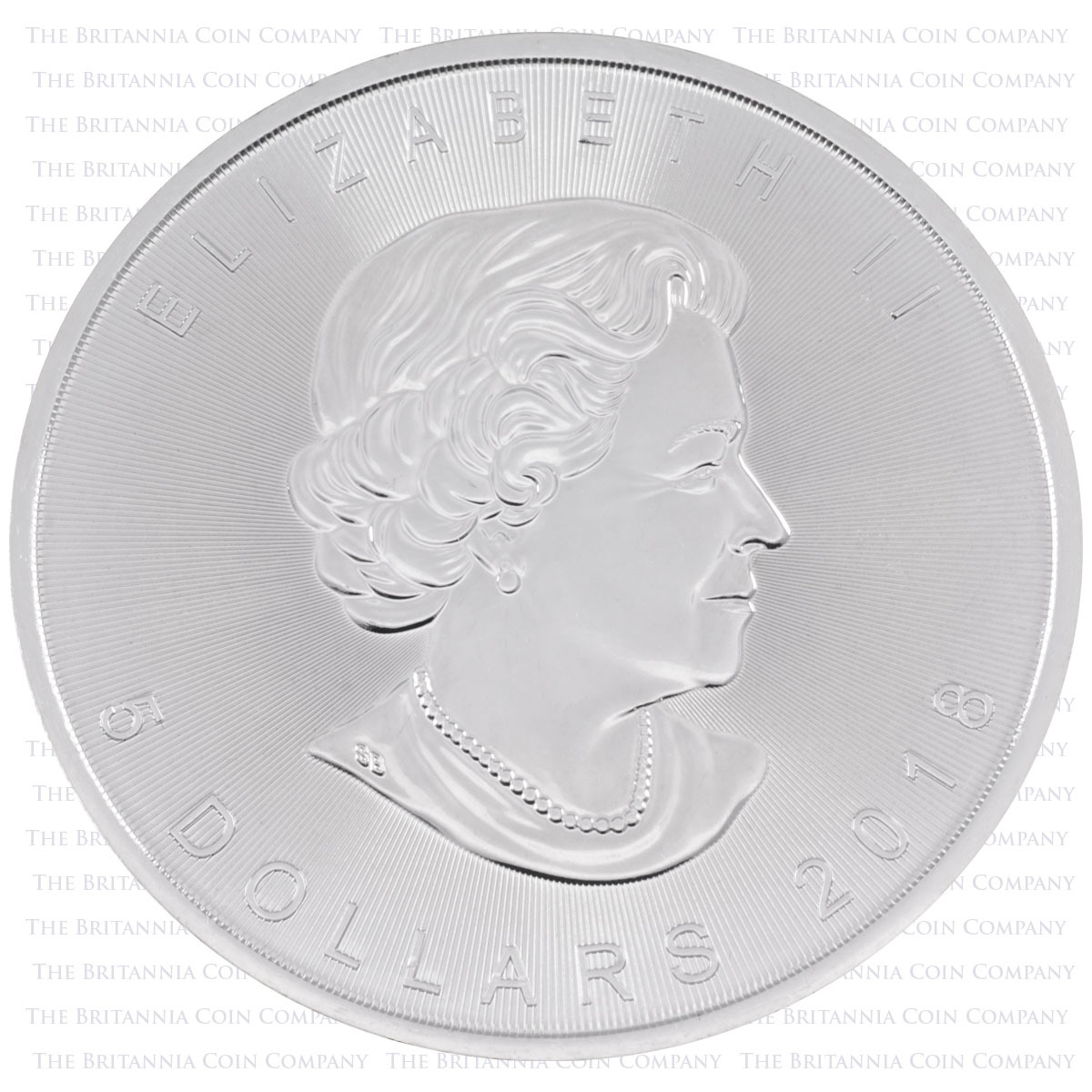 CA18MS1 2018 Maple Leaf One Ounce Silver Canadian Bullion Coin obverse side