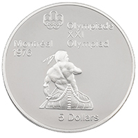 CA74CA5 1974 Canoeing Five Dollars Silver Proof Canadian Coin thumbnail