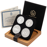 1974 Early Canadian Sports Silver Proof Montreal Olympics Coin Set Thumbnail