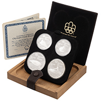 1976 Souvenir Silver Proof Montreal Olympics Canadian Coin Set Thumbnail