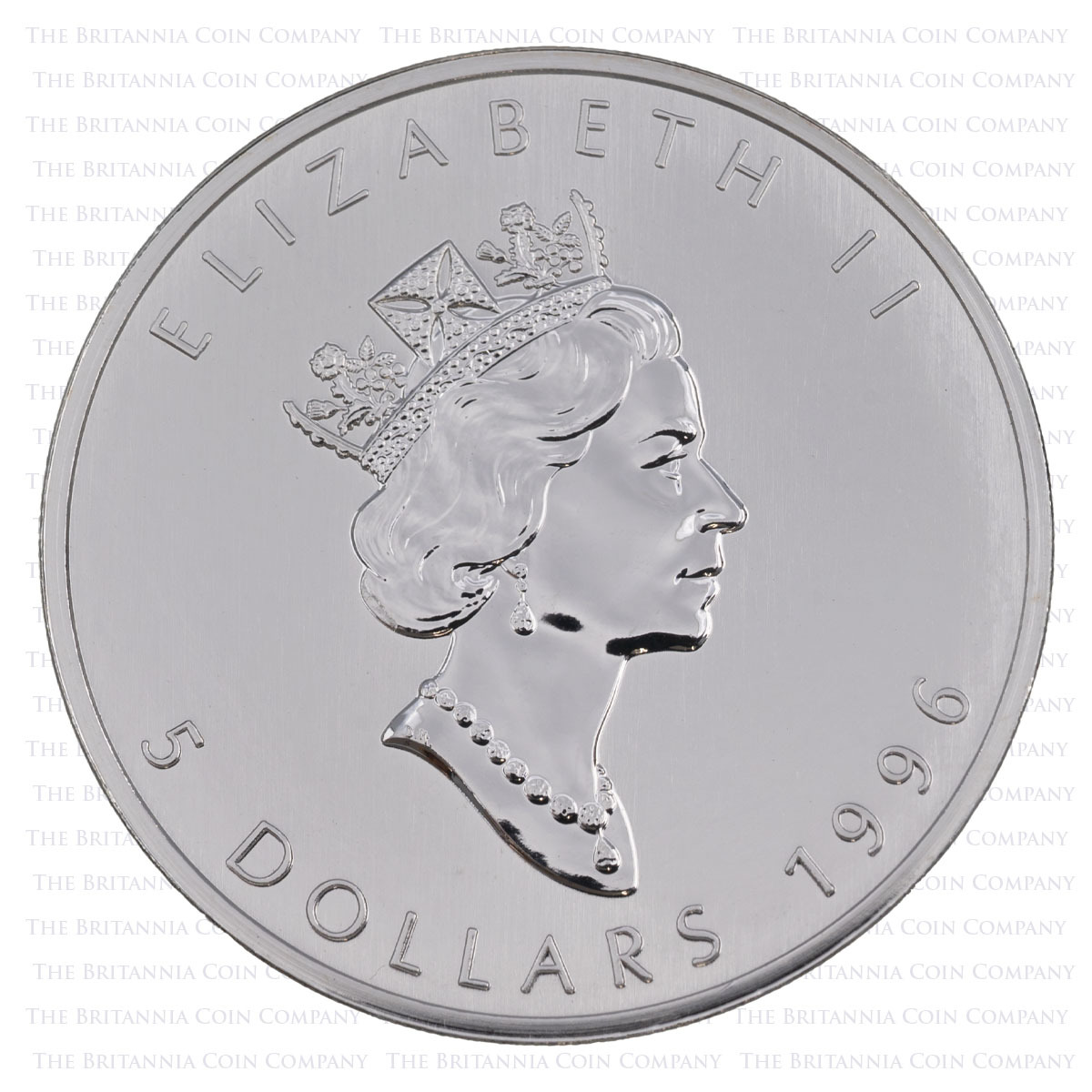 CA96MS1 1996 Maple Leaf One Ounce Silver Canadian Bullion Coin obverse image