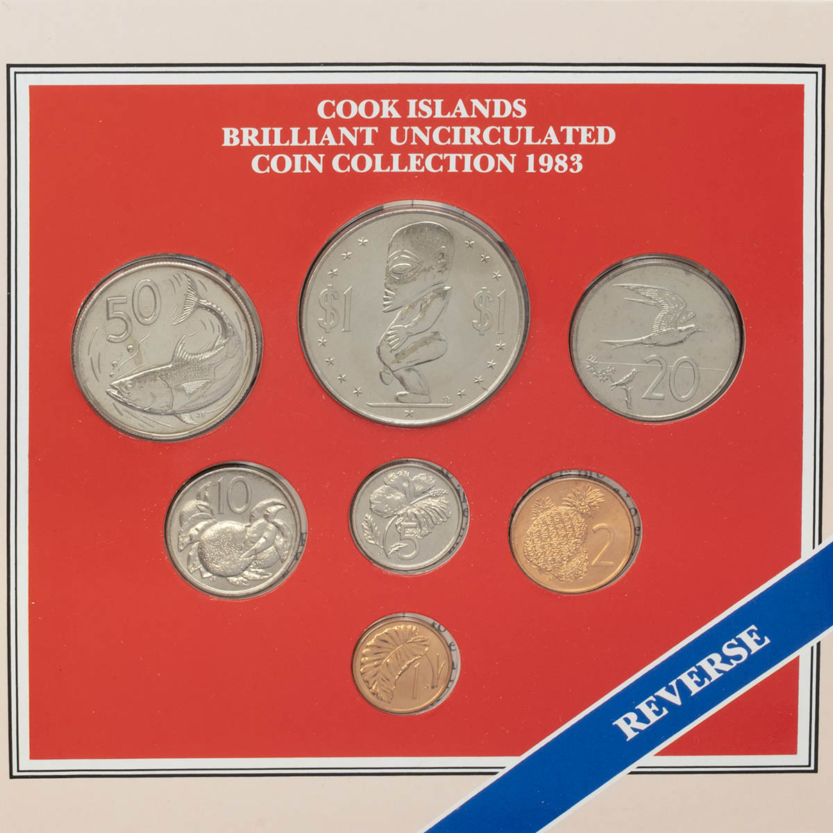 Reverse of CI83BU 1983 Cook Islands Brilliant Uncirculated Annual Coins