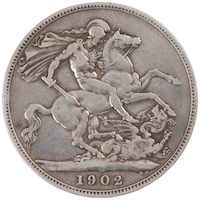1902 Crown Edward VII Silver Coin Thumbnail