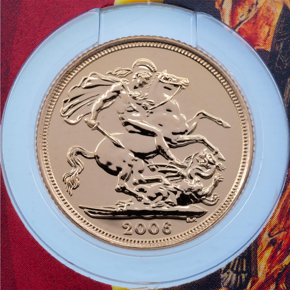 2006 Gold Full Sovereign Elizabeth II Bullion Coin Carded Reverse