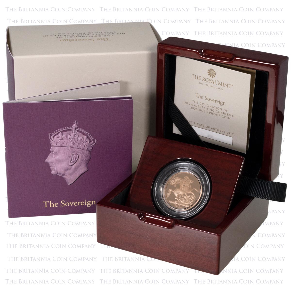 CSV23 2023 Gold Proof Full Sovereign King Charles III Coronation Boxed