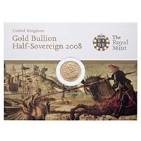 2008 Gold Half Sovereign Elizabeth II Bullion Coin Carded Thumbnail
