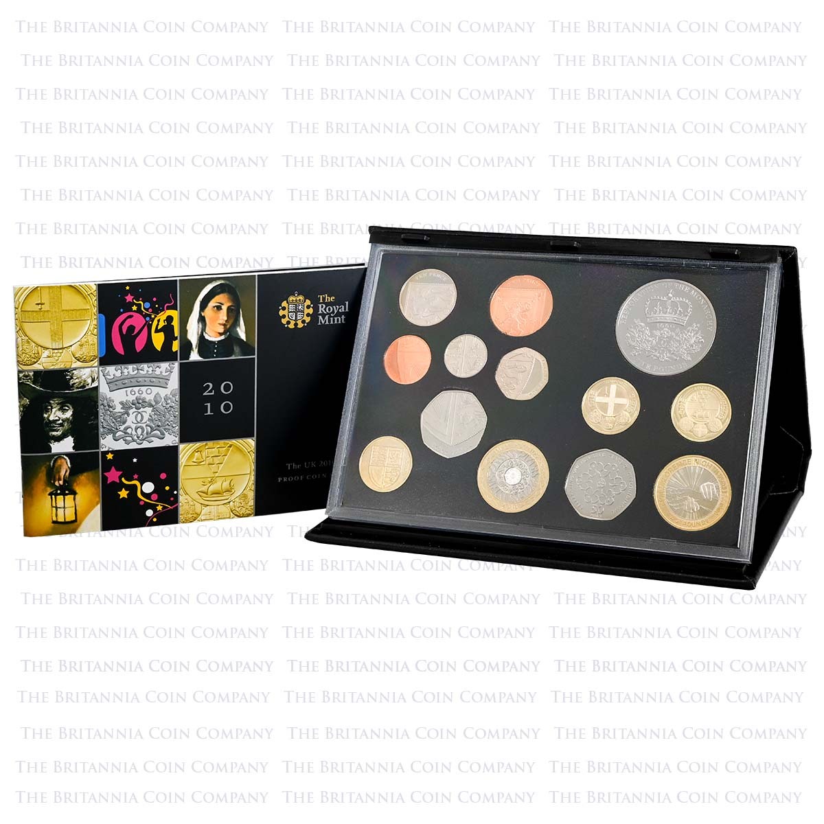 D10DX 2010 Deluxe Proof 13-Coin UK Annual Set case