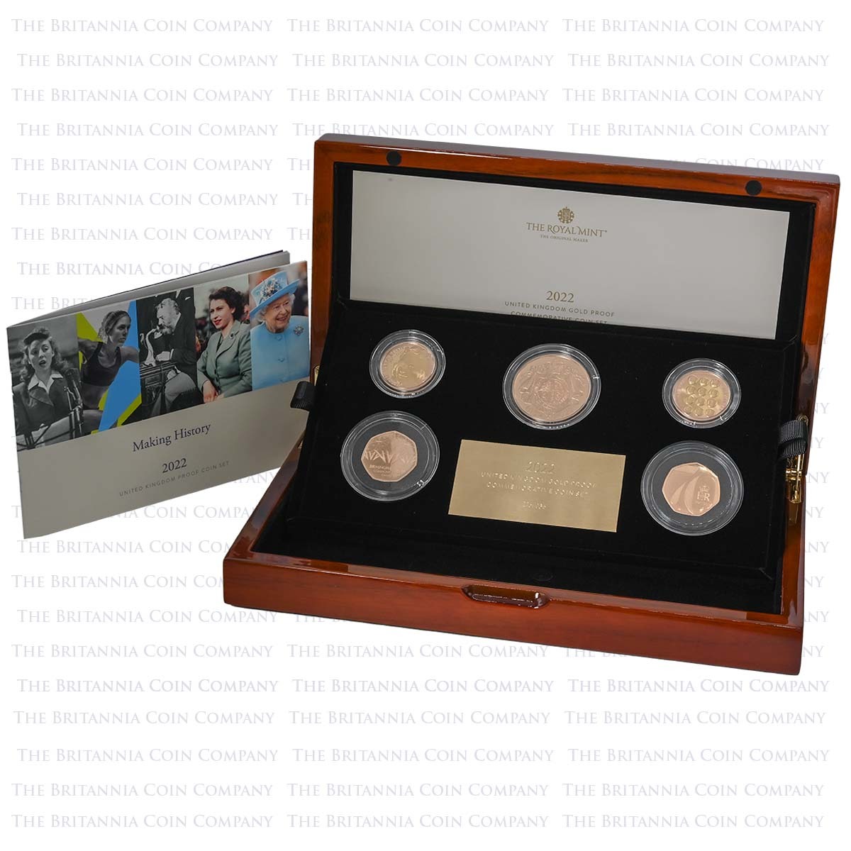 D22GP 2022 Annual 5 Coin Gold Proof Set Platinum Jubilee Boxed