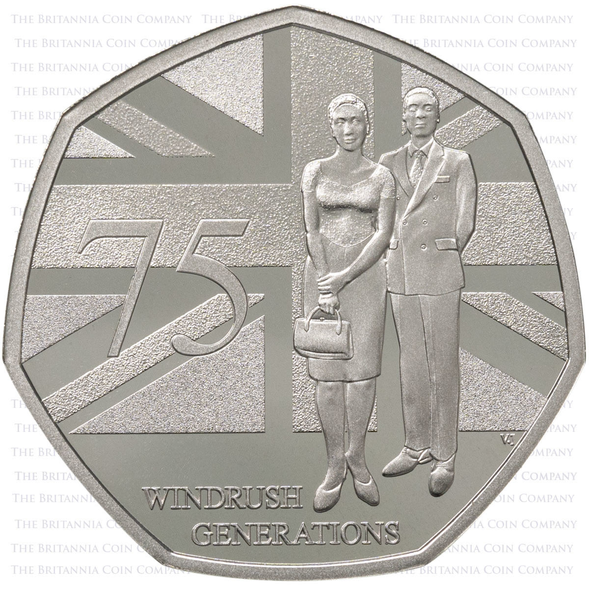 D23CPM 2023 UK Commemorative Premium Proof Annual Five Coin Set Windrush 50p Reverse