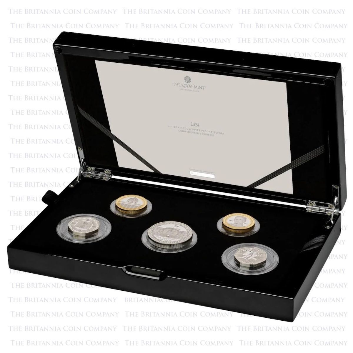 D24PFCS 2024 UK Piedfort Silver Proof Definitive Five Coin Annual Set Boxed