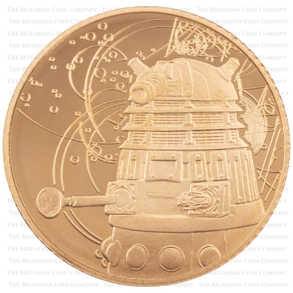 Dalek Gold Proof Medal Reverse