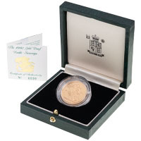 1990 Gold Proof Double Sovereign Thumbnail