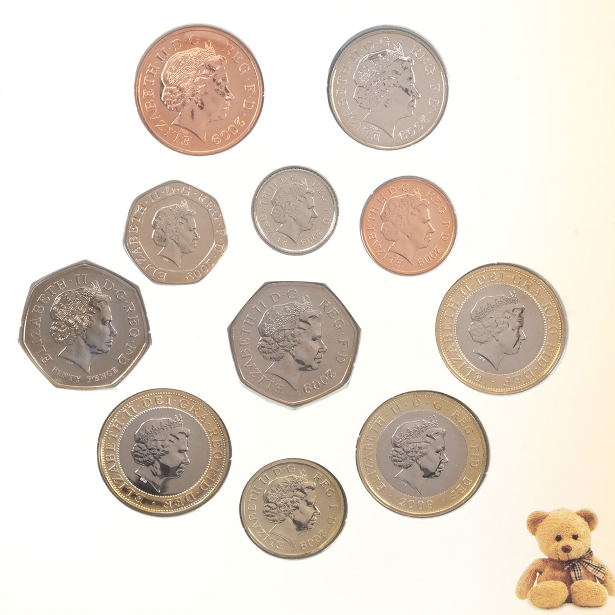 2009 Baby Gift Annual Brilliant Uncirculated UK Coin Set Obverse