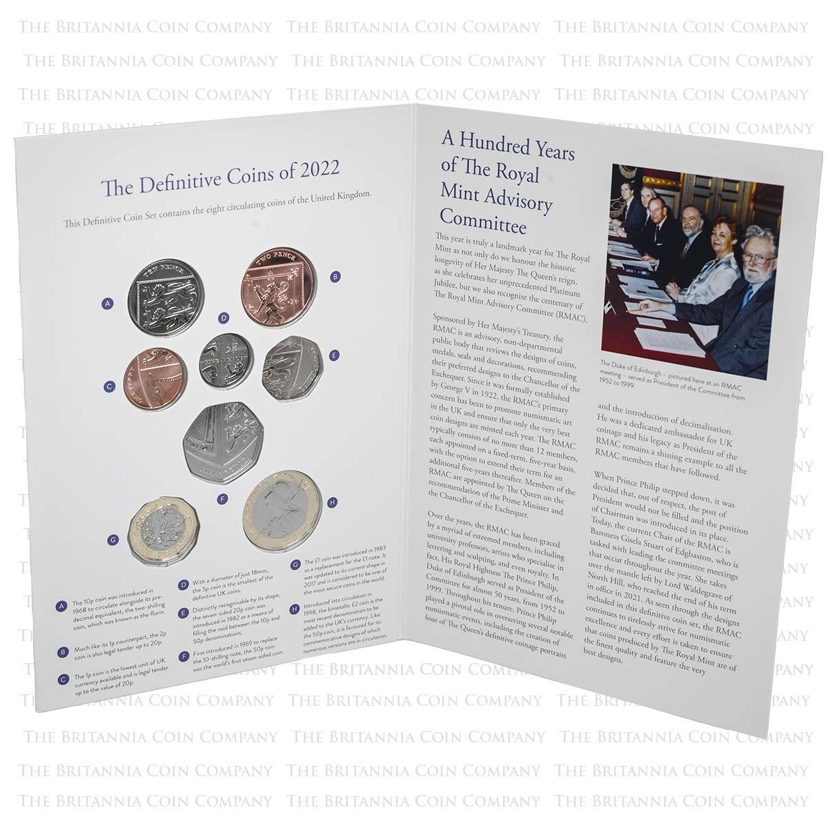 2022 Annual 8 Coin Definitive Set Brilliant Uncirculated Platinum Jubilee Folder