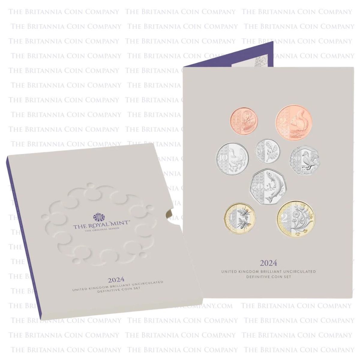 DUW24 2024 UK Brilliant Uncirculated Definitive Eight Coin Annual Set In Folder