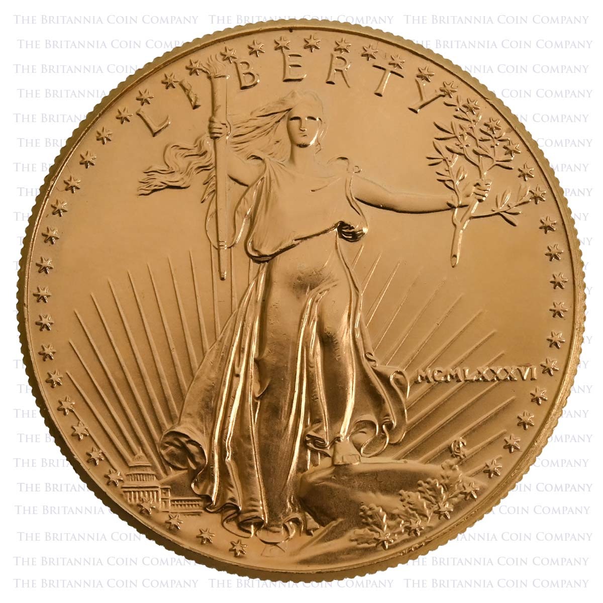1 Ounce American Gold Eagle 22 Carat (Best Value) Obverse