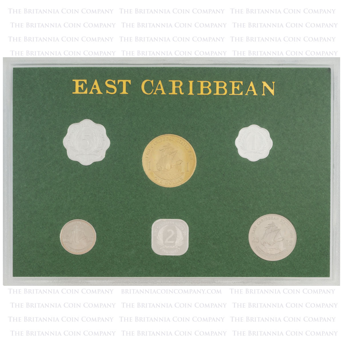 Reverse of EC81PS 1981 East Caribbean States Proof Annual Coin Set