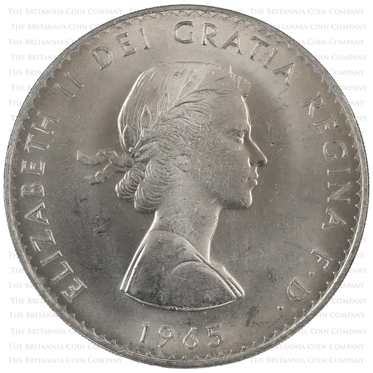 2004 Elizabeth II Gillick Portrait 13 Coin Set 1965 Crown Obverse