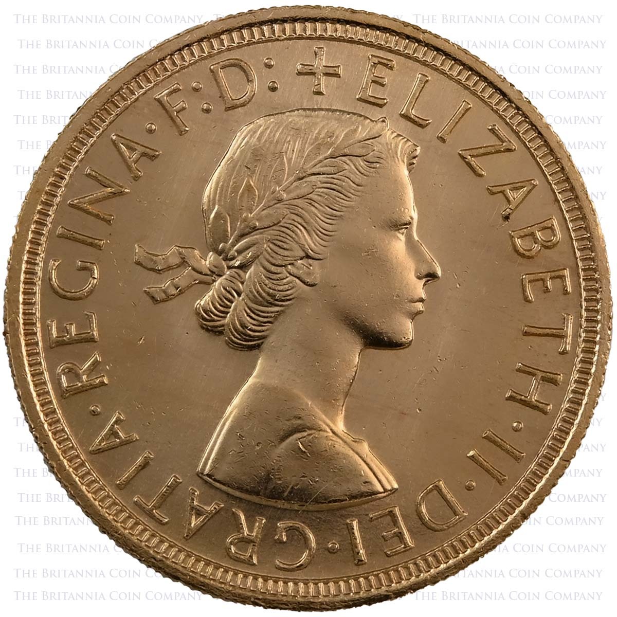 2004 Elizabeth II Gillick Portrait 13 Coin Set 1957 Sovereign Obverse