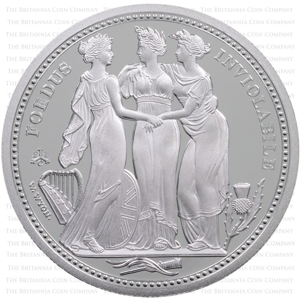 2021 Saint Helena Three Graces Two Ounce Silver Proof Coin Reverse